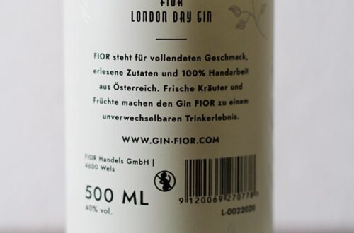 Fior Gin Flaschen-Design