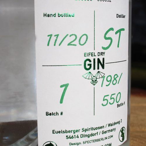 Euelsberger Gin Eifel Nr. 4 - Design Rückseite